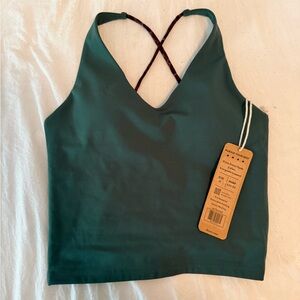 ACTA Evergreen leopard Criss Cross Tank